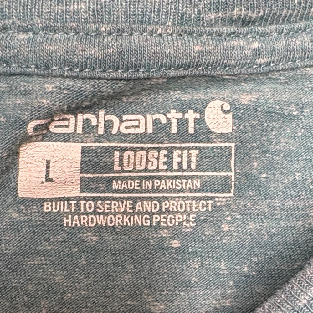 Carhartt Men's Heather Blue Short Sleeve Tee - Picture 2 of 5